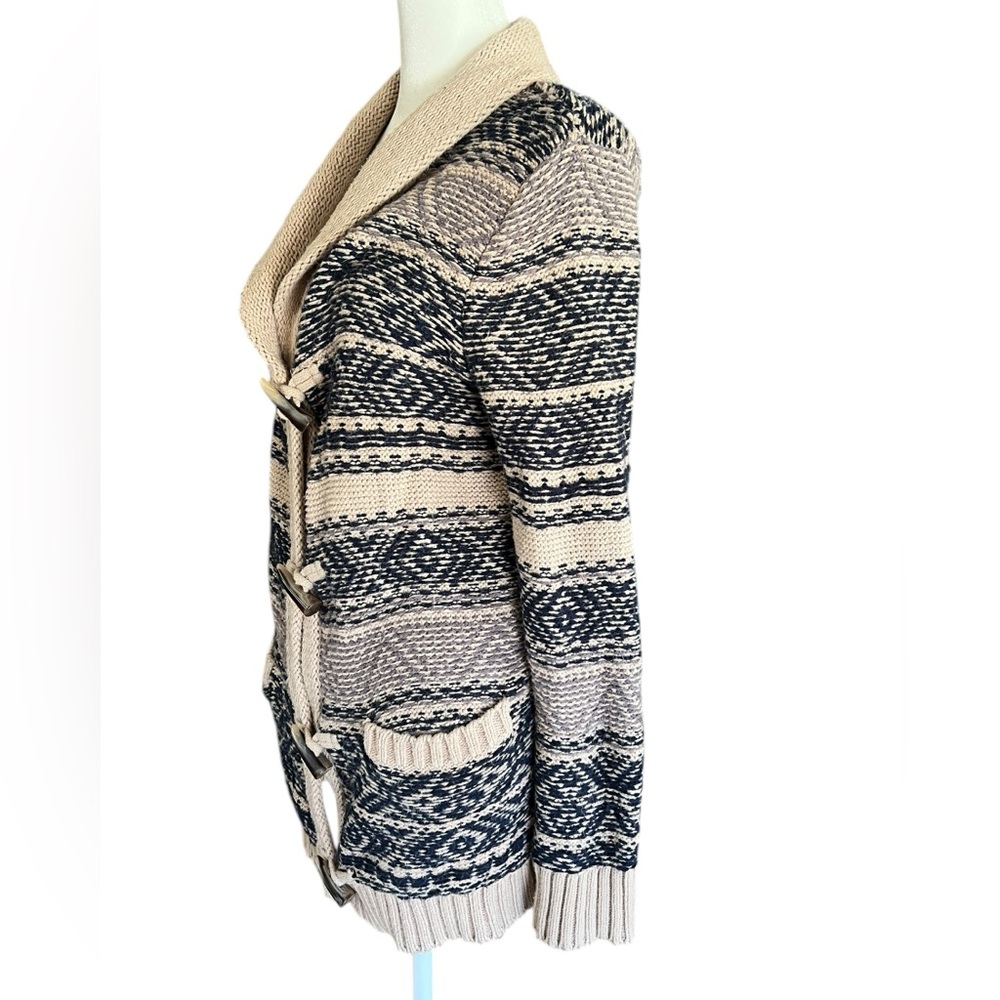 RUBBISH Aztec Geometric Stripes Knit Cardigan Sweater Women’s L Funky Academic - Picture 4 of 10